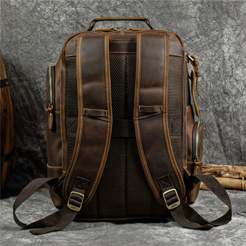 LEATHER TRAVEL BACKPACK