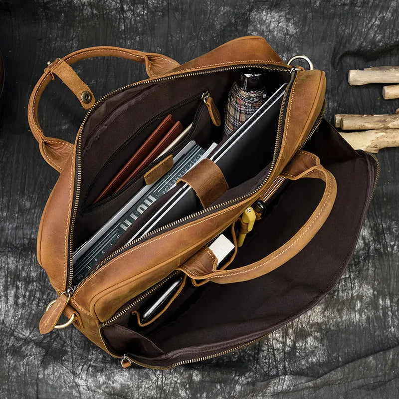 LEATHER LAPTOP BRIEFCASE