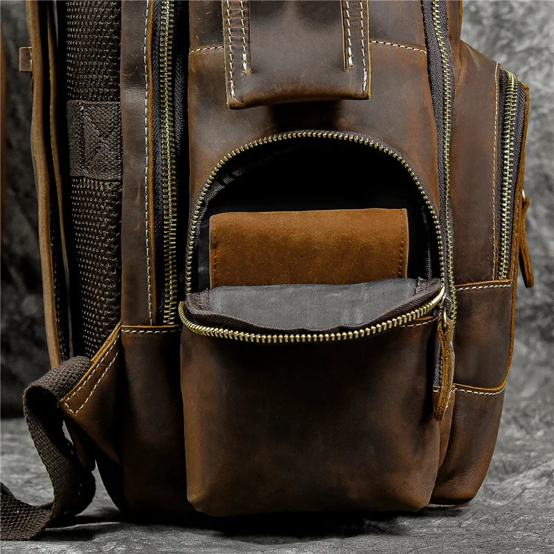 LEATHER TRAVEL BACKPACK