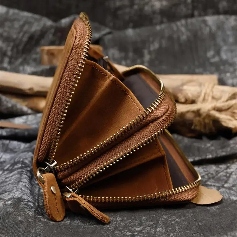 LEATHER ZIPPER WALLET