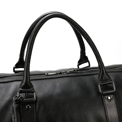 LEATHER DUFFLE TRAVEL BAG