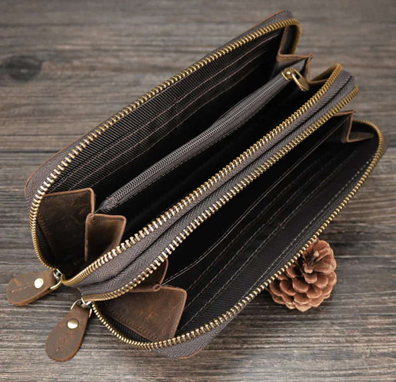 LEATHER ZIPPER WALLET