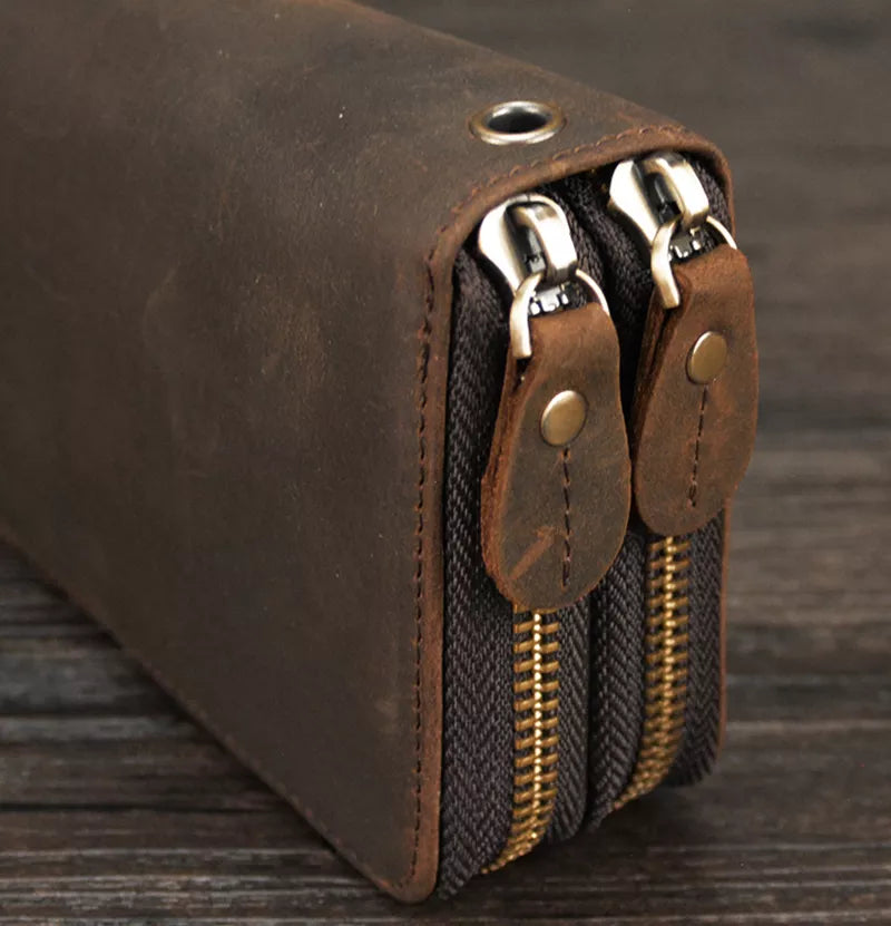 LEATHER ZIPPER WALLET