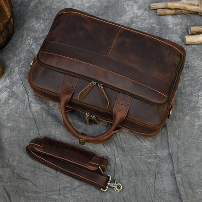 LEATHER LAPTOP BRIEFCASE