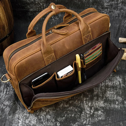 LEATHER LAPTOP BRIEFCASE