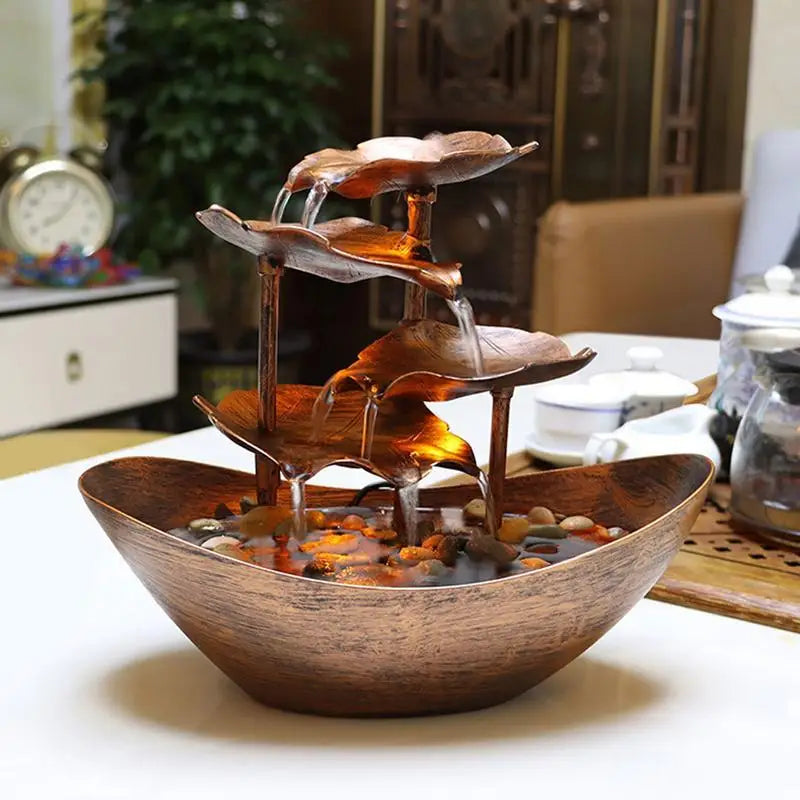 LOTUS LEAF TABLETOP FOUNTAIN