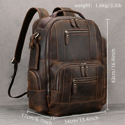 LEATHER TRAVEL BACKPACK