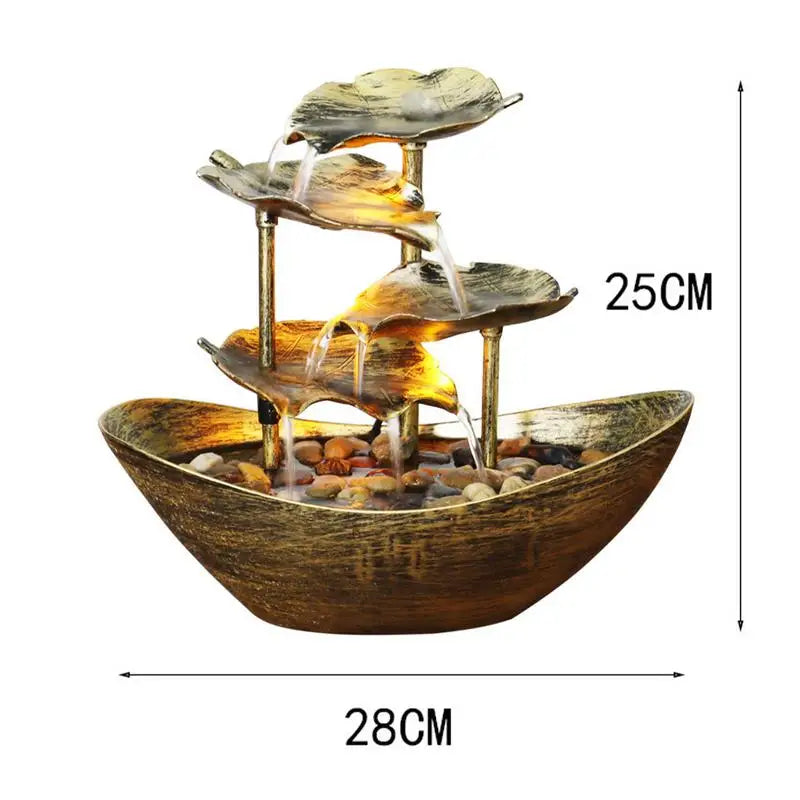 LOTUS LEAF TABLETOP FOUNTAIN