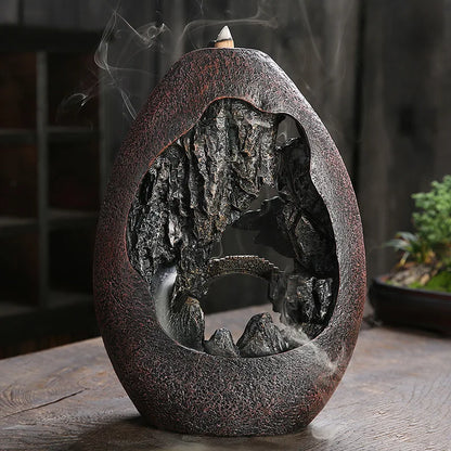 JAPANESE INCENSE SMOKE WATERFALL